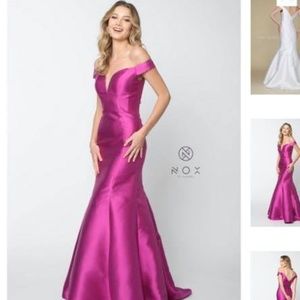 Fuchsia evening gown